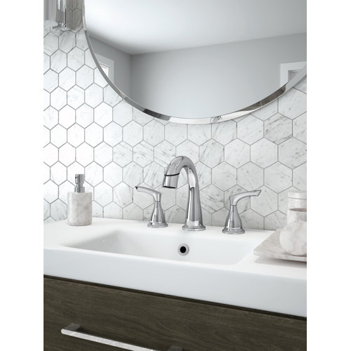 Delta Broadmoor Widespread Pull Out Sprayer Bathroom Faucet, 2handle